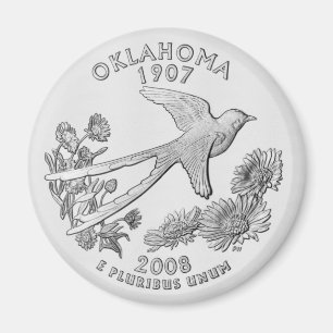 Oklahoma State Quarter Magneet