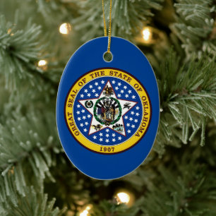Oklahoma State Seal Keramisch Ornament