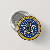 Oklahoma State Seal Ronde Button 3,2 Cm (Voorkant /achterkant)