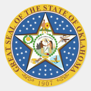 Oklahoma State Seal Ronde Sticker