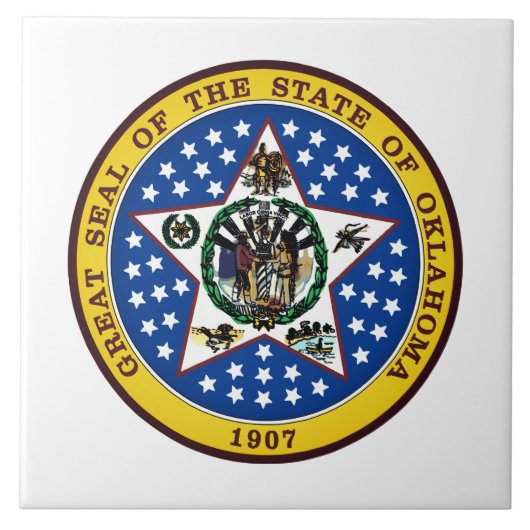 Oklahoma State Seal Tegeltje (Voorkant)