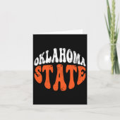 Oklahoma State T-shirt.retro  Distressed Design Kaart (Voorkant)