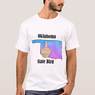 Oklahoma state vogel t-shirt middelvinger kleur