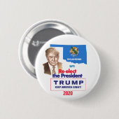 Oklahoma syas Herelecteer het President Ronde Button 5,7 Cm (Voorkant /achterkant)