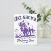 Oklahoma The Sooner State Est. 1907 Briefkaart (Staand voorkant)