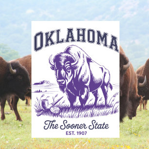 Oklahoma The Sooner State Opgericht in 1907 Briefkaart