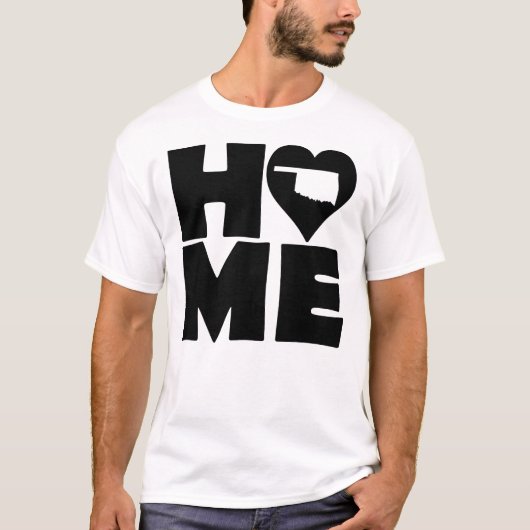 Oklahoma Thuis Hart Staat T-Shirts (Voorkant)