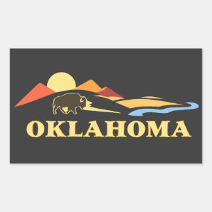 Oklahoma Verenigde Staten Rechthoekige Sticker