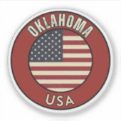 Oklahoma Verenigde Staten van Amerika Sticker (Voorkant)