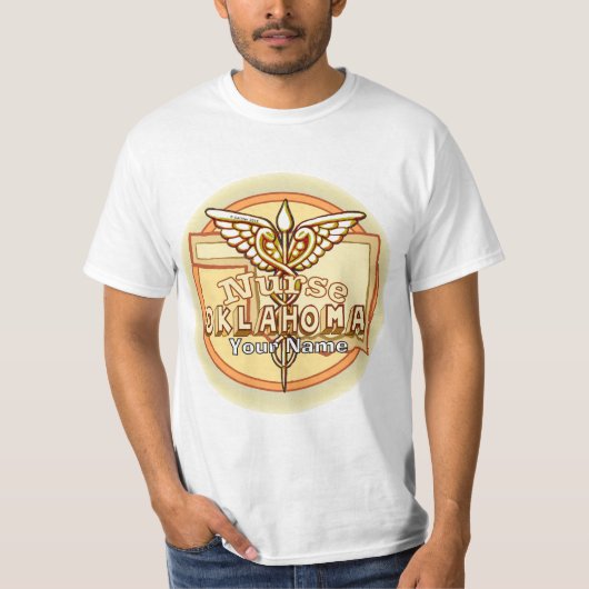 Oklahoma Verpleegster Caduceus T-shirt (Voorkant)