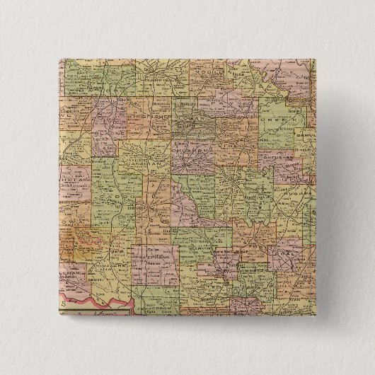 Oklahoma Vierkante Button 5,1 Cm (Voorkant)