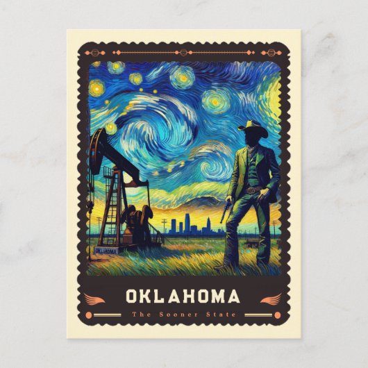 Oklahoma | Vincent van Gogh geïnspireerd Briefkaart (Voorkant)