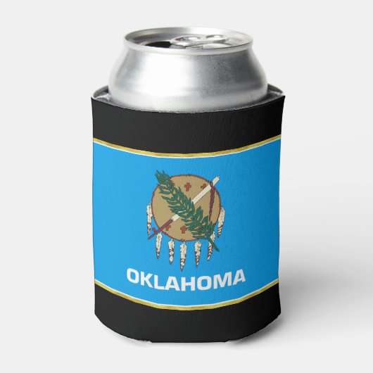 Oklahoma vlag blikjeskoeler (Blikje Voorkant)