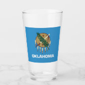 Oklahoma vlag glas (Voorkant)