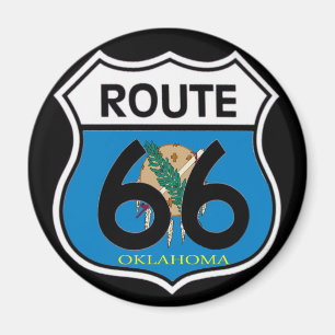 Oklahoma vlag Route 66 Shield Magneet