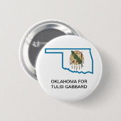 OKLAHOMA voor TULSI GABBARD 2020-Button Ronde Button 5,7 Cm (Voorkant /achterkant)