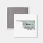 Oklahoma Waterverf schilderen Magneet (Voorkant / Achterkant)