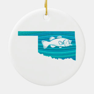 Oklahoma Wave Vist Keramisch Ornament