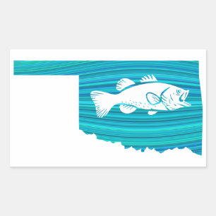 Oklahoma Wave Vist Rechthoekige Sticker