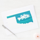 Oklahoma Wave Vist Rechthoekige Sticker (Envelop)