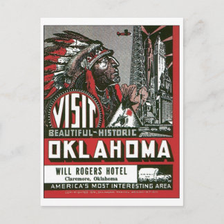 Oklahoma Will Rogers Hotel, Claremore Oklahoma Briefkaart