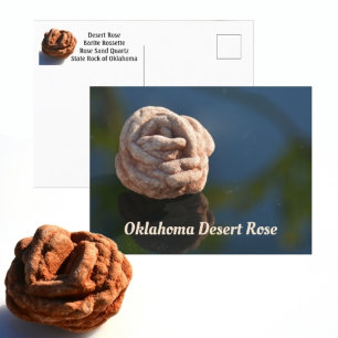 Oklahoma Woestijnroos Staatsgesteente Fotografisch Briefkaart