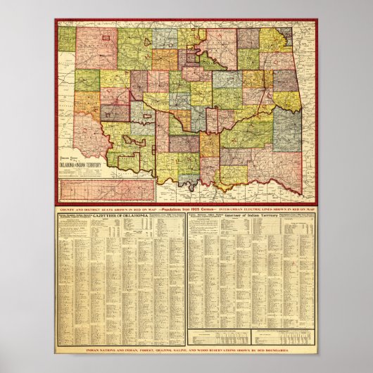 OklahomaPanoramic MapOklahoma Poster (Voorkant)