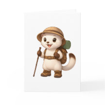 Okojo Adventuur Wenskaart – Cute Kawaii Japans