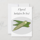 Okra cartoon illustratie kaart (Achterkant)