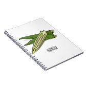 Okra cartoon illustratie notitieboek (Rechterzijde)