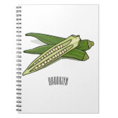 Okra cartoon illustratie notitieboek (Voorkant)