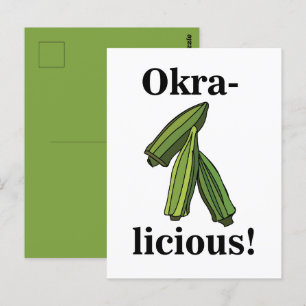 Okra Groente Vegetarisch Voedsel Briefkaart