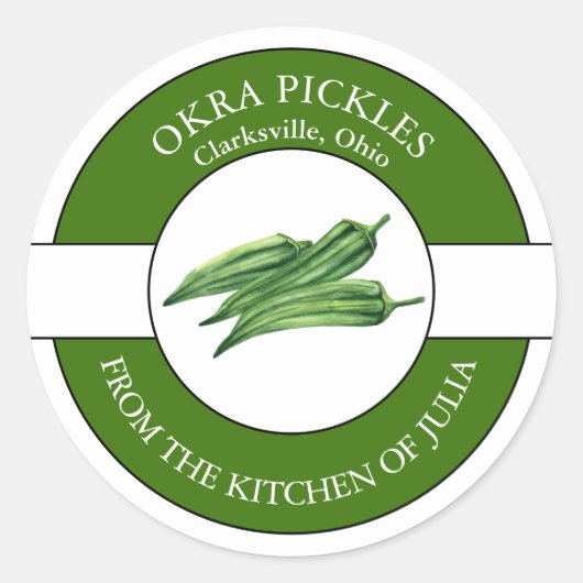 Okra Pickle Étiquette (Devant)