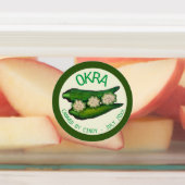 Okra Pods Veggie Vegetable Gumbo Labels (Aangebracht)