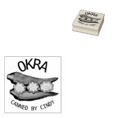 Okra Pods Veggie Vegetable Gumbo Rubberstempel (Gestempeld)