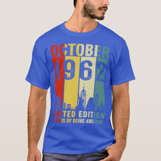 Oktober 1962 beperkte Uitgave 60 jaar van zijn ont T-shirt