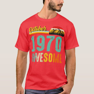 Oktober 1970 Verjaardagscadeau Shirt Vintage Oktob
