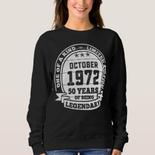 Oktober 1972 50ste verjaardag 50 jaar van het leve trui