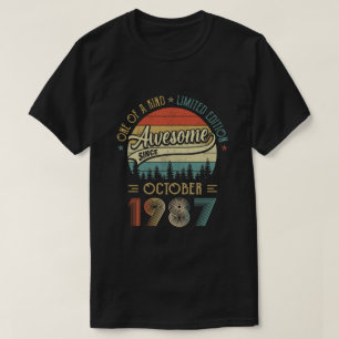 Oktober 1987 35 jaar oud retrocessie 35th Birth T-shirt