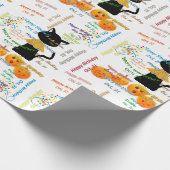 Oktober, 1 Korte Wrapping Papier van de Verjaardag (Hoek)