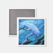 Oktober 2018 Dag 12 - Whale Waving Magneet (Voorkant / Achterkant)