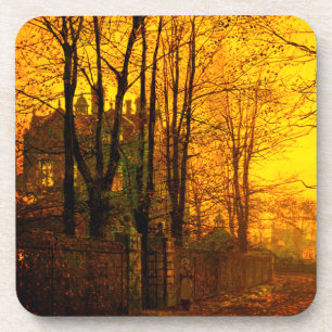 Oktober Afterglow John Atkinson Grimshaw Bier Onderzetter