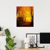 Oktober Afterglow John Atkinson Grimshaw Poster (Thuiskantoor)