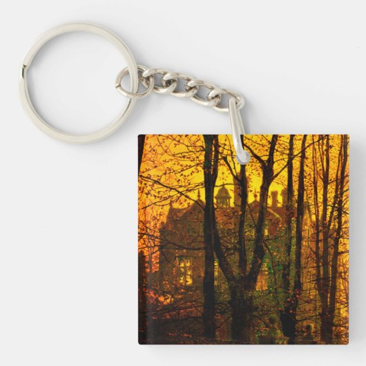 Oktober Afterglow John Atkinson Grimshaw Sleutelhanger (voorkant)