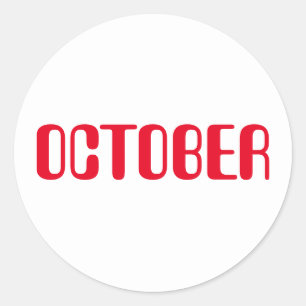 Oktober Amelia Red White Sticker van Janz