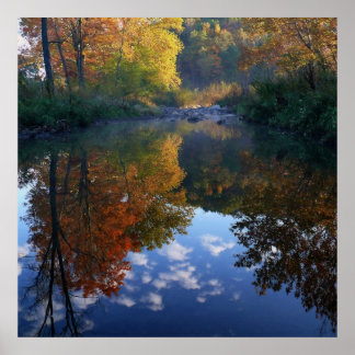 Oktober bij de stroom poster