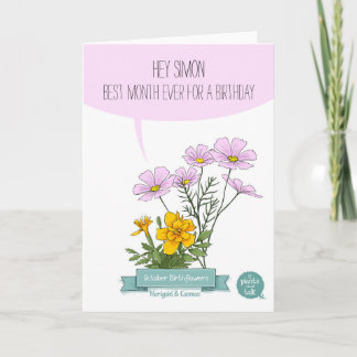 Oktober Birthday kaart, geboren in de beste maand Kaart