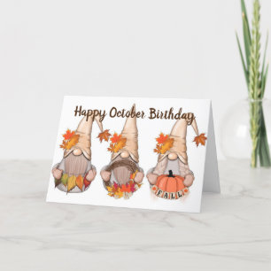** OKTOBER BIRTHDAY WISHES** BEAUTIFULE ALS HERFST KAART