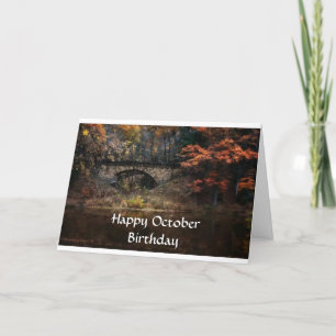 ** OKTOBER BIRTHDAY WISHES** BEAUTIFULE AS HERFST KAART