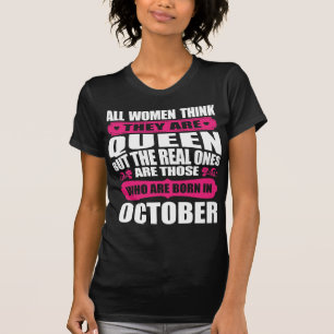 Oktober Birthday Woman T-shirt